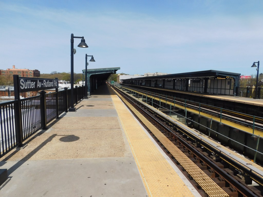 Sutter Avenue-Rutland Road subway station in Brooklyn.