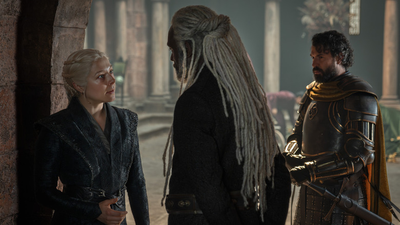 Rhaenyra, Corlys, and Luthor in House of the Dragon