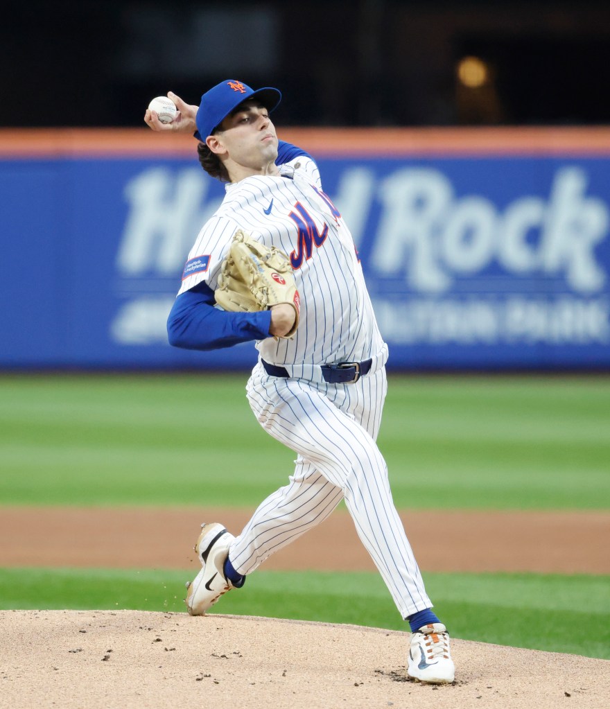 New York Mets pitcher Zac Thornton (49) throws a pitch during the 1st inning against the Atlanta Braves.