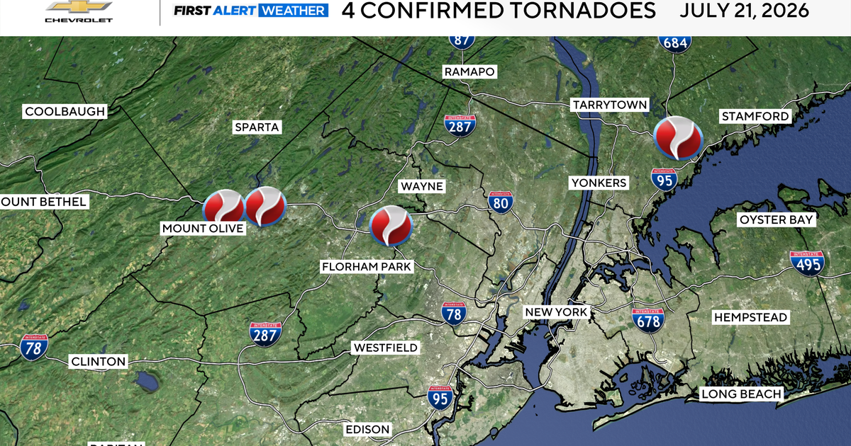 4 tornadoes touched down in New Jersey and New York, National Weather Service says