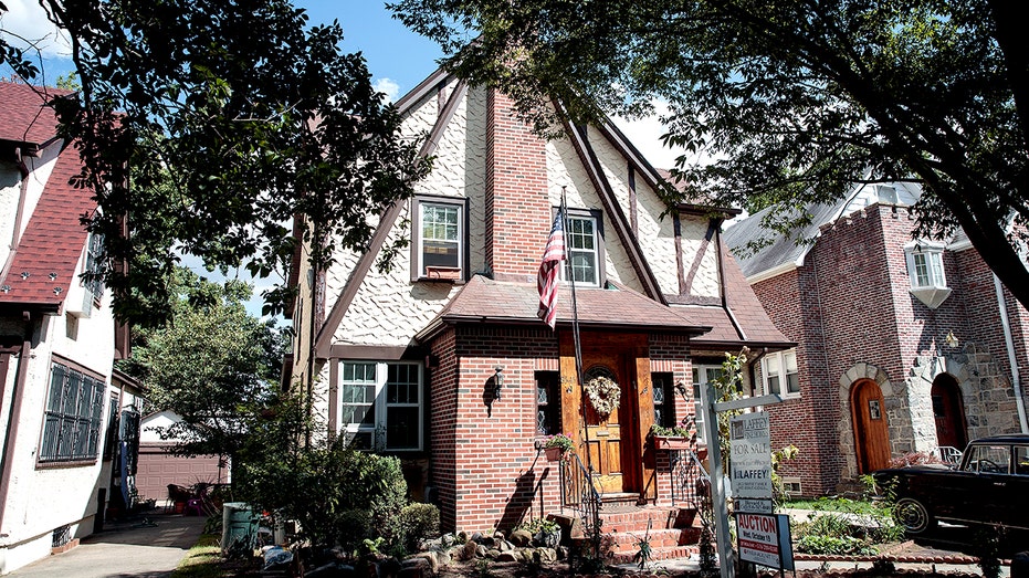 Exterior view of President Donald Trump's childhood home.