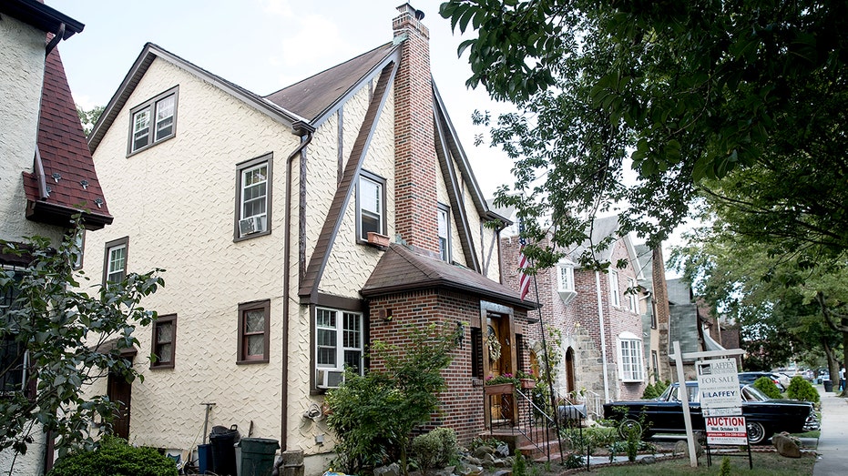 Exterior view of President Donald Trump's childhood home.