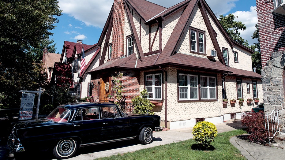Exterior view of President Donald Trump's childhood home.