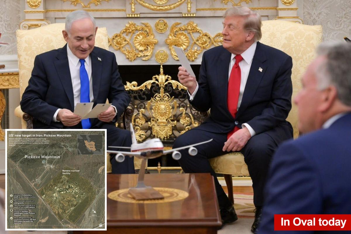 Trump rebukes Netanyahu ahead of Oval Office meeting, says 'I know exactly what's going on' at Pickaxe Mountain nuke site