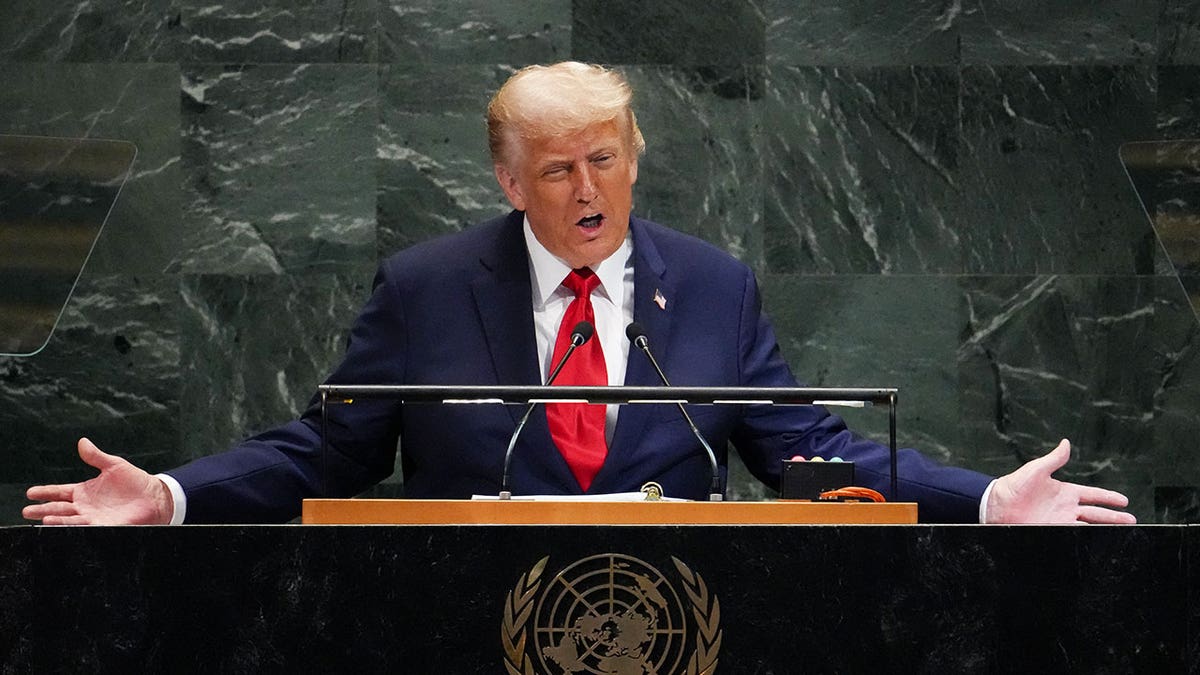 President Donald Trump speaks at the United Nations General Assembly