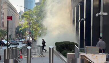 Explosion outside New York federal building in Manhattan apparently caused by fireworks, sources say