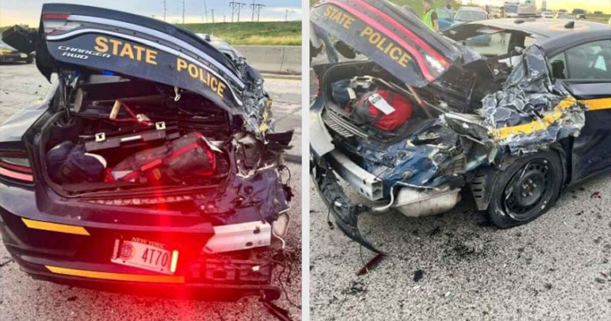 Driver charged with DWI after nearly hitting New York state trooper on the 190