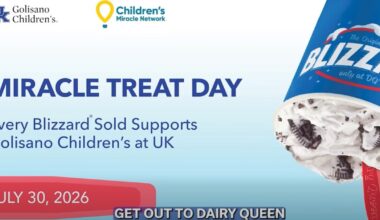 Dairy Queen’s Miracle Treat Day helps kids at UK Galisano Children’s Hospital