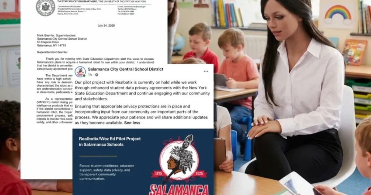 Western NY school district hits pause on robot teacher amid scrutiny