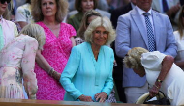 Queen Camilla visits Wimbledon to sit in Royal Box