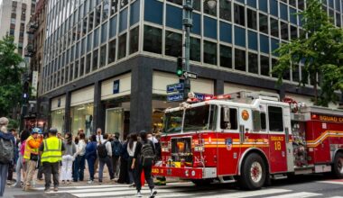 Buckled columns in Manhattan high-rise force evacuations