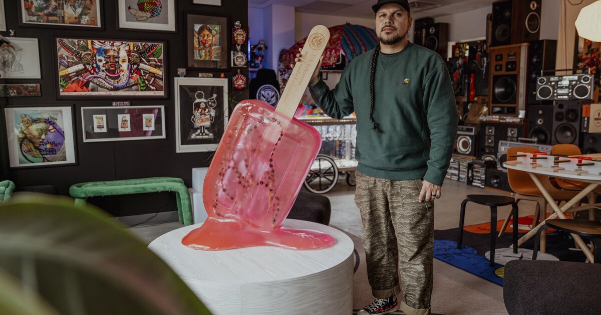 An artist brought 'I.C.E. pops' to a Texas campus. The show was shut down in days