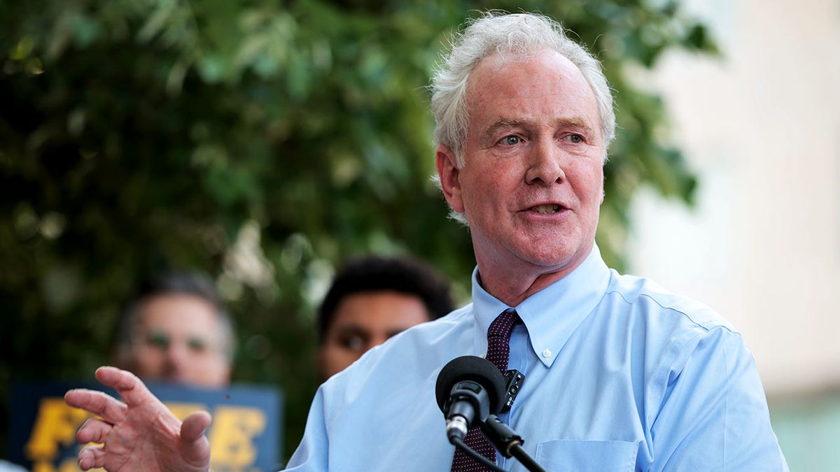Sen. Chris Van Hollen, D-Md., speaks.