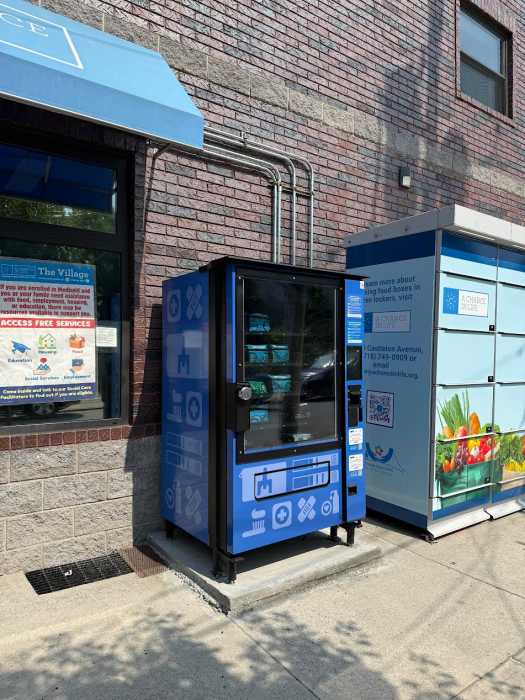 vending machine outside a building in Staten Island