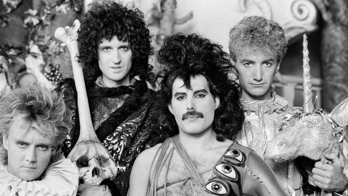 British Rock group Queen making a video for their latest single "Its A Hard Life" in Munich, West Germany. 22nd June 1984