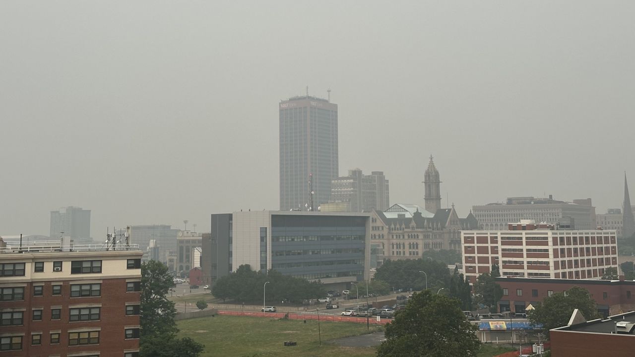 A smoky look at downtown Buffalo