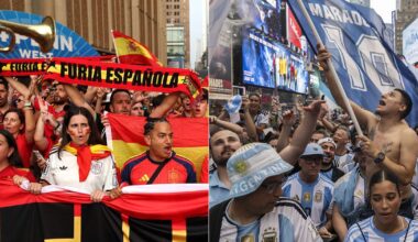 Spain, Argentina supporters gather across NYC ahead of World Cup final in New Jersey