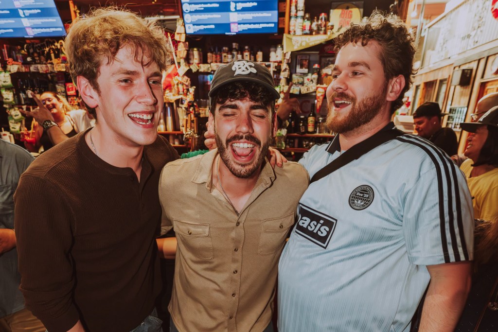 Soccer fans watch a World Cup game at the Bronx Beer Hall.