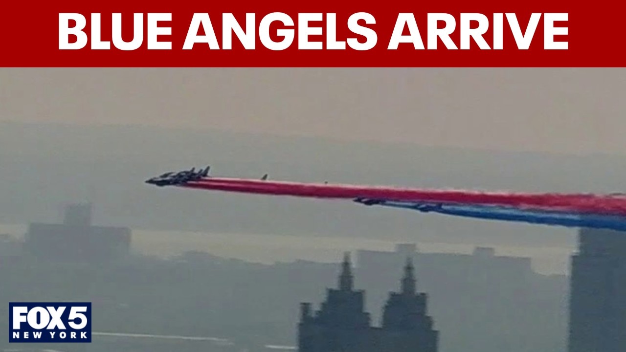 WATCH: Blue Angels lead US military flyover