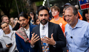 Illapa Sairitupac,  Zohran Mamdani,  and Brad Lander campaign in New York City.