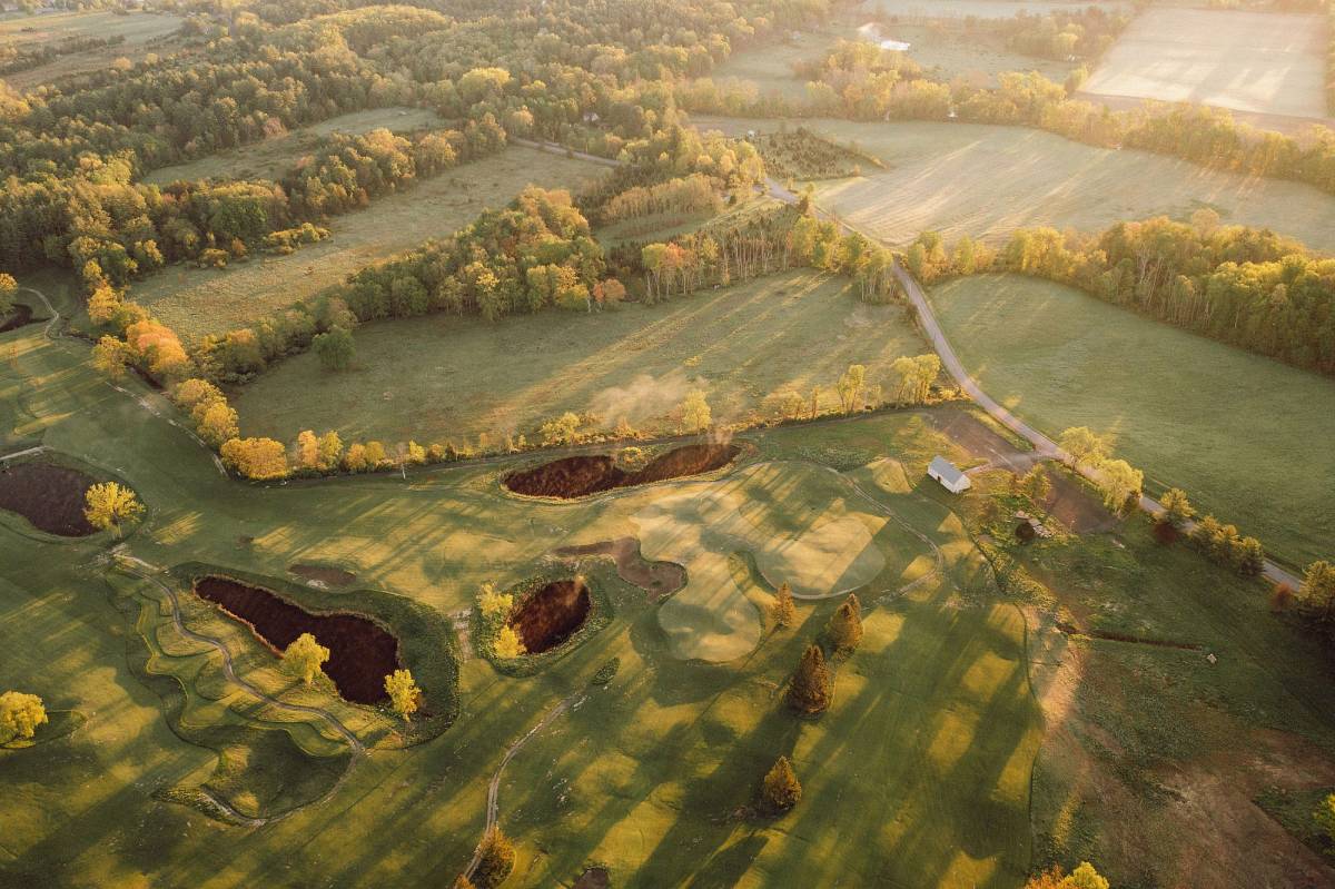 Just a Hudson Line train ride from NYC, this 220-acre Scandinavian-inspired Catskills retreat features a 7,000-square-foot bathhouse, private cabins, and sweeping mountain views