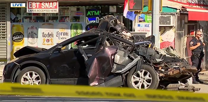 [ACCIDENT] Video Captures Wild C8 Corvette Crash in New York City
