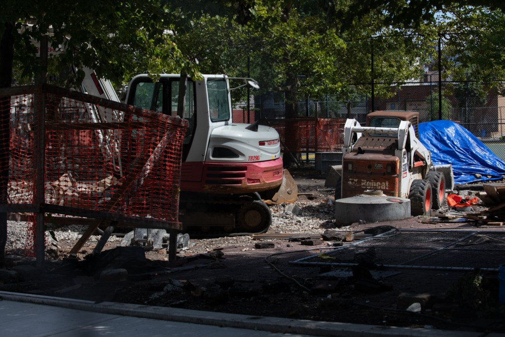 The Parks department was reconstructing a playground in Fort Greene, Brooklyn