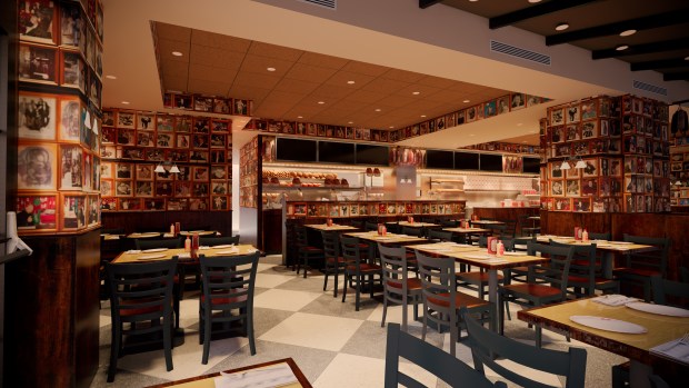 A rendering of the Carnegie Deli, which is returning to Midtown after a 10-year absence.