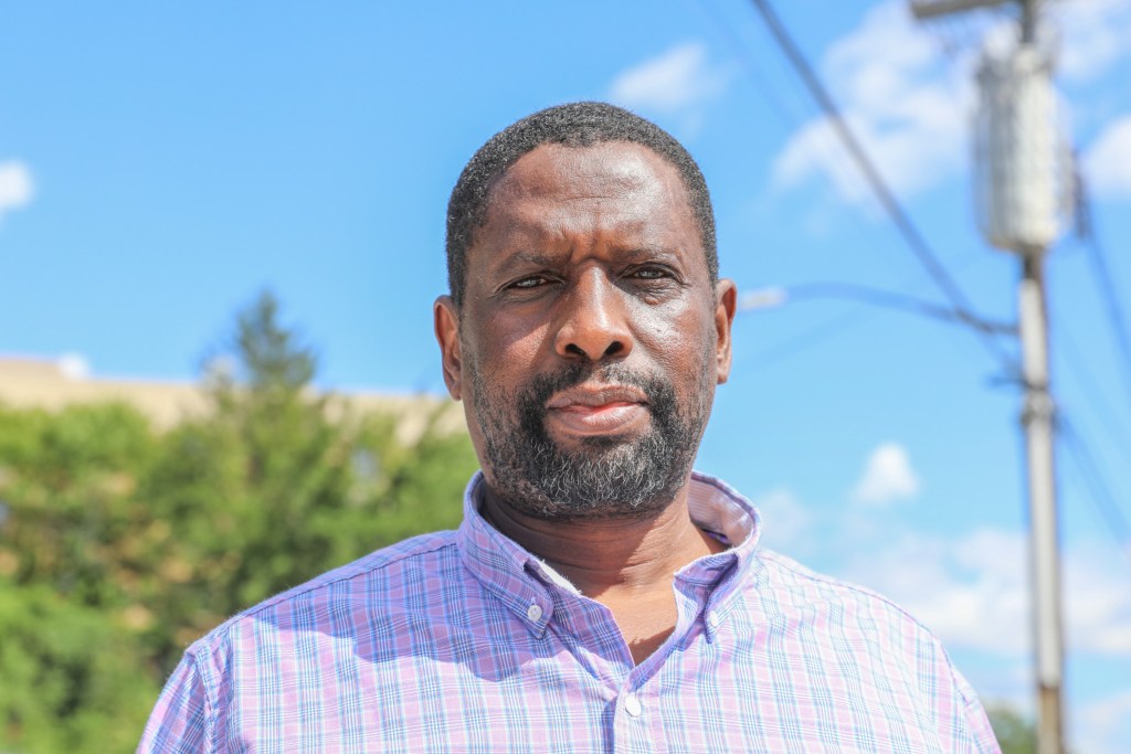 Cab driver and Bronx resident Saibou Sidibé poses for a portrait in the North Bronx.