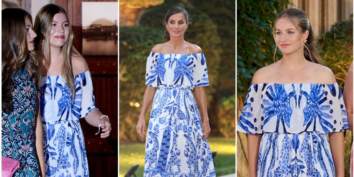 Queen Letizia’s Daughter, Infanta Sofía, Borrows Her Summertime Dress