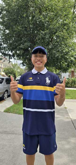 Jayden Wong ahead of the 2026 US Open. Photo via Jayden Wong family. 