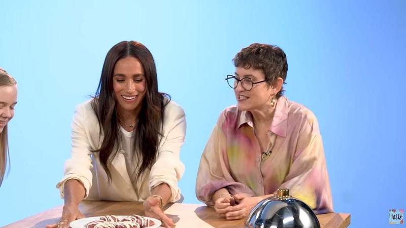 Markle joined director Alysa Nahmias for nearly all of 'Cookie Queens' promotions. efforts.Tasty/YouTube