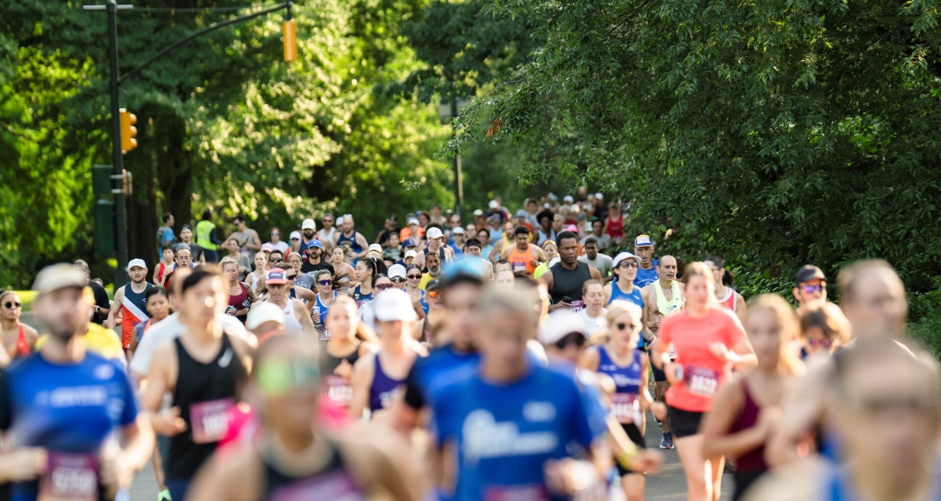 Runners on course at NYRR Team Champs.