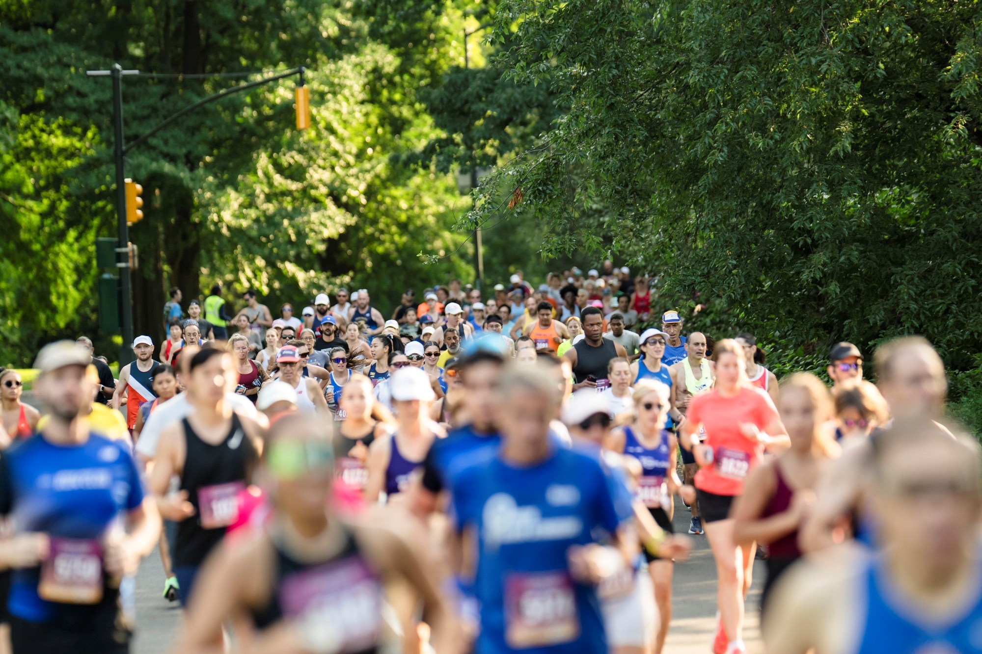 Runners on course at NYRR Team Champs. 
