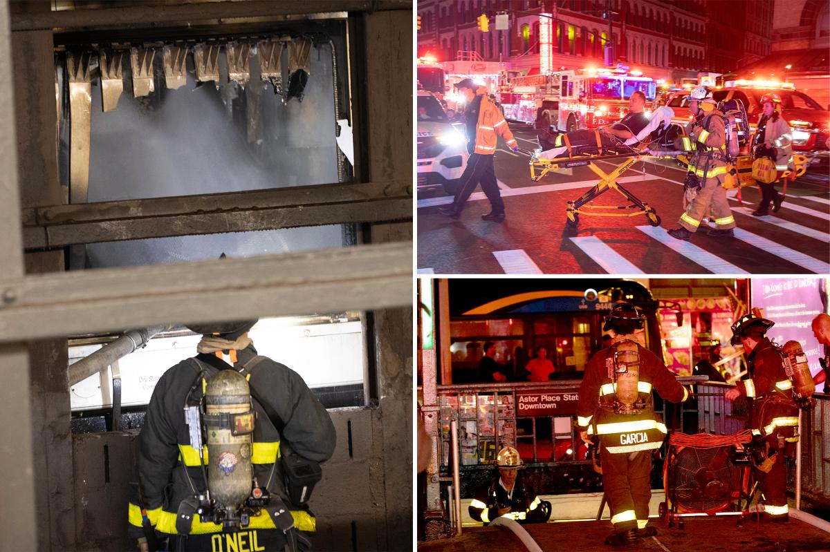 Astor Place subway station train fire hospitalizes 6 MTA workers, 5 firefighters