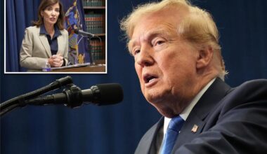 Trump says Kathy Hochul ‘doesn’t care about New York’ after governor refuses to recognize ‘Lake America’ 