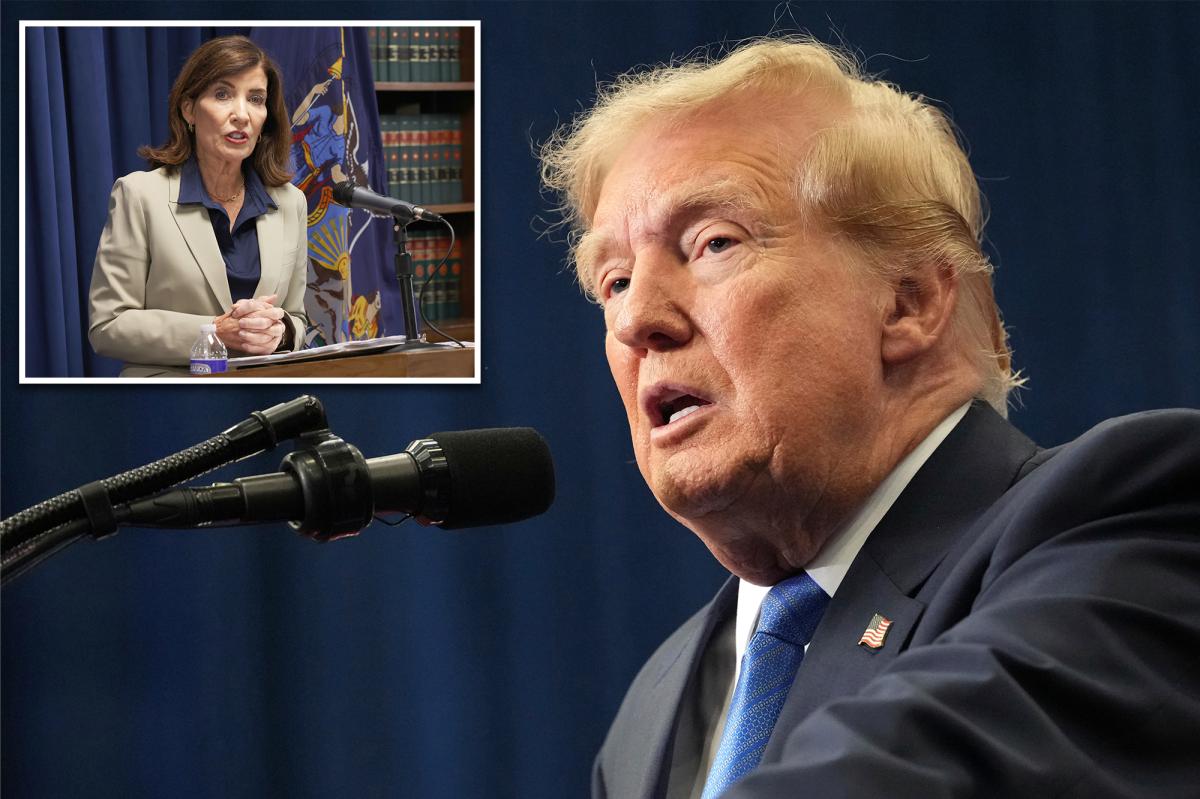 Trump says Kathy Hochul ‘doesn’t care about New York’ after governor refuses to recognize ‘Lake America’ 