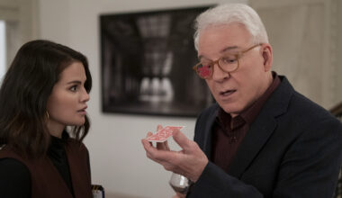 Selena Gomez and Steve Martin as Mabel Mora and Charles-Haden Savage in Only Murders in the Building.