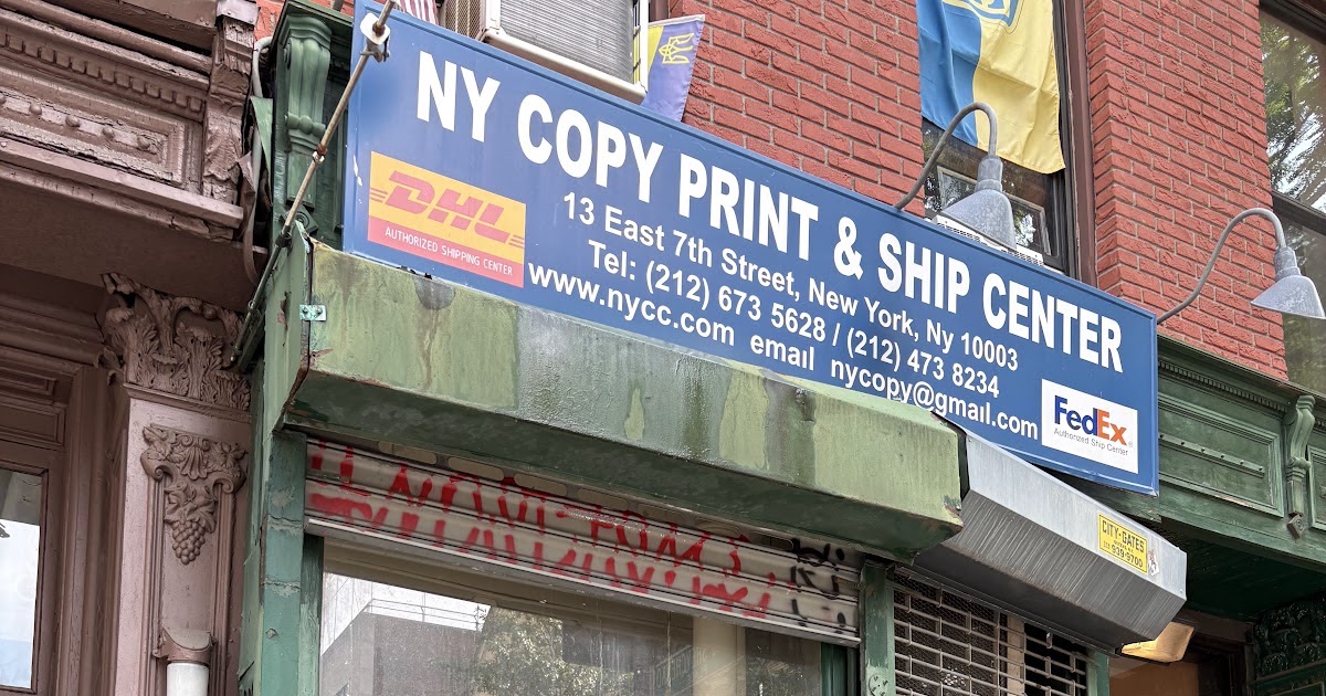 EV Grieve: NY Copy Print & Ship Center has closed after 34 years on 7th Street