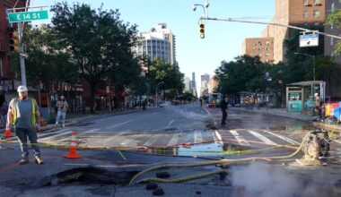 EV Grieve: Water main break floods section of 14th Street and 1st Avenue