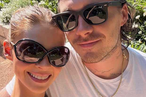 Nicola and Brooklyn Peltz Beckham holidaying in south of France