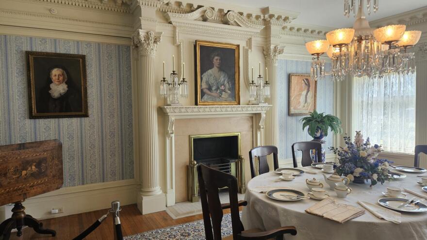 Theodore Roosevelt Inaugural National Historic Site features replicas from when Roosevelt stayed at the residence in 1901, as well as some original artifacts.