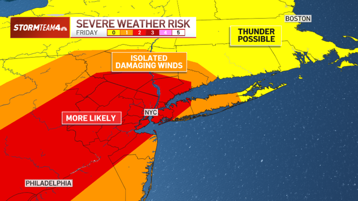 NYC severe thunderstorm warnings possible: What to know – NBC New York
