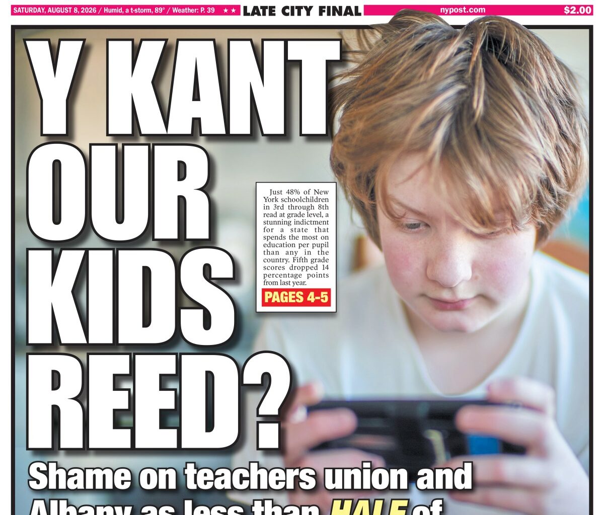 New York Post Cover for August 8, 2026