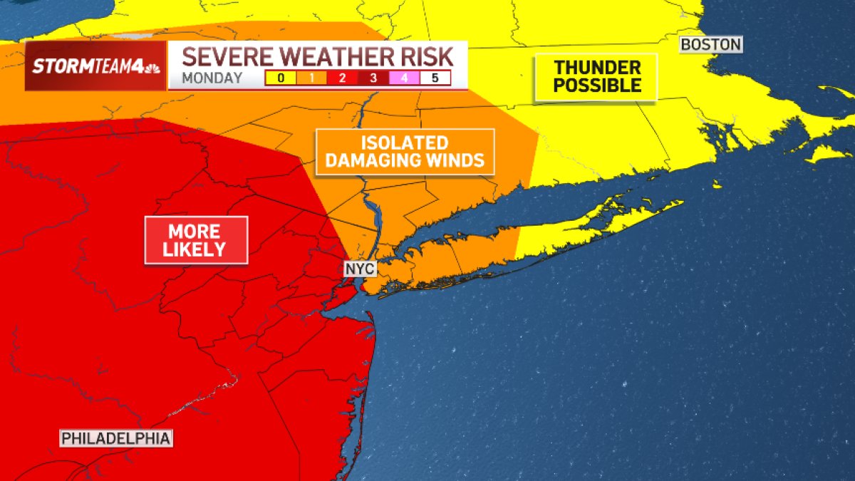 Severe thunderstorm watch issued for NYC, NJ: See latest timing – NBC New York