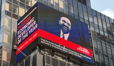 Mamdani Times Square billboard trolls mayor as Florida business champ – NBC New York