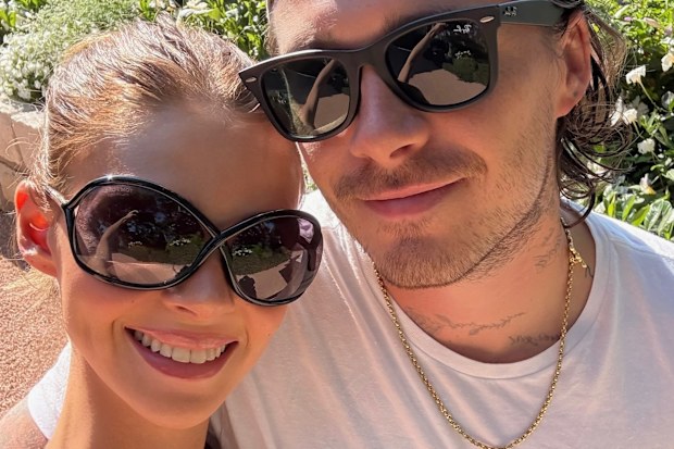 Brooklyn Beckham and Nicola Peltz Beckham this summer.