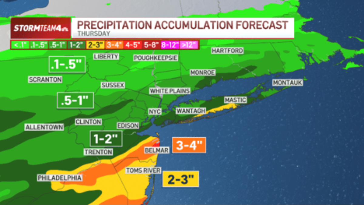 Thursday storms to bring risk of floods and damaging winds to NJ – NBC New York