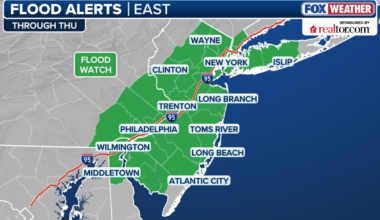 NYC Flood Watch: Heavy downpours to slam evening commute