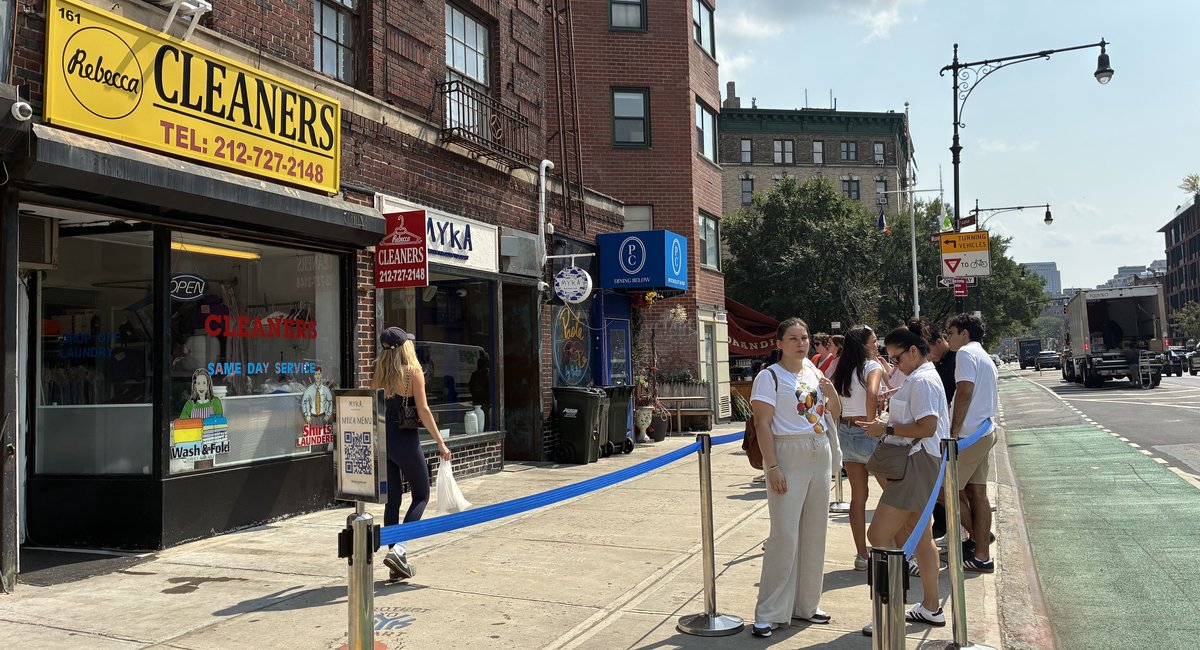 Frozen yogurt is back in New York City. So are the super long lines.